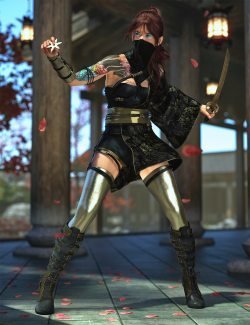 dForce Oni Shadow Outfit for Genesis 8 and 8.1 Females