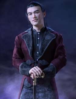 dForce Victorian Vampire Outfit for Genesis 8 and 8.1 Males
