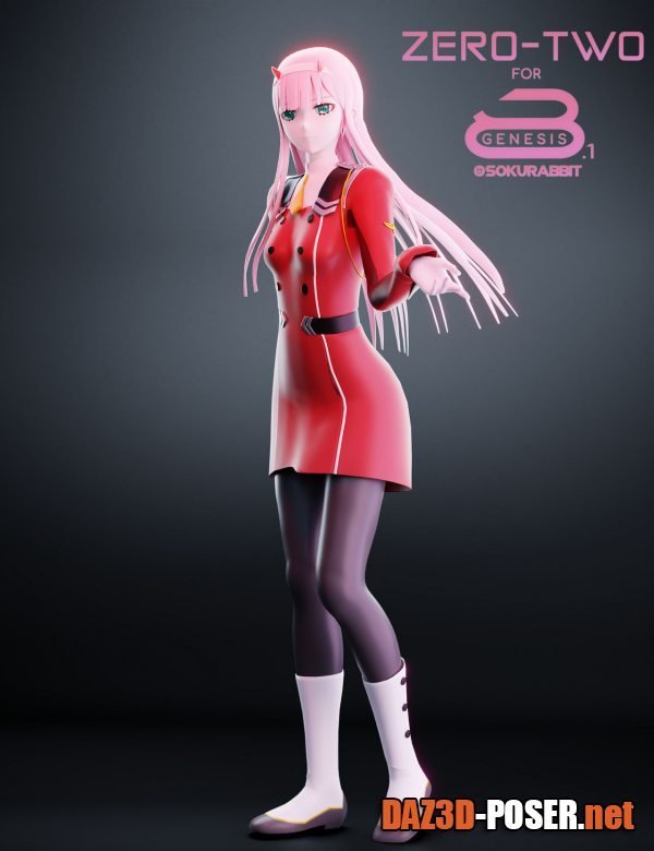 Dawnload Zero Two For Genesis 8 And 8.1 Female Gold Edition for free