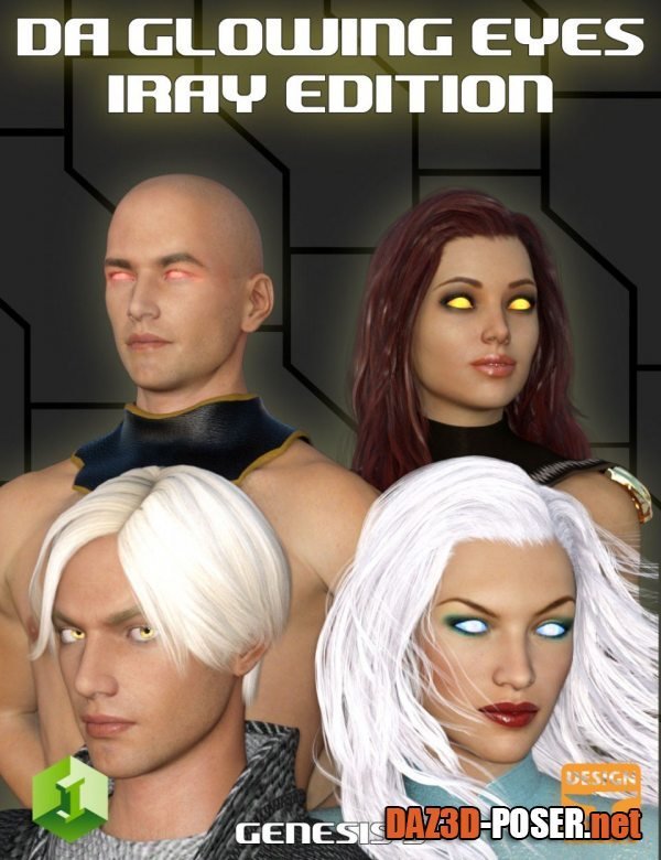 Dawnload DA Glowing Eyes Iray Edition for Genesis 3 for free