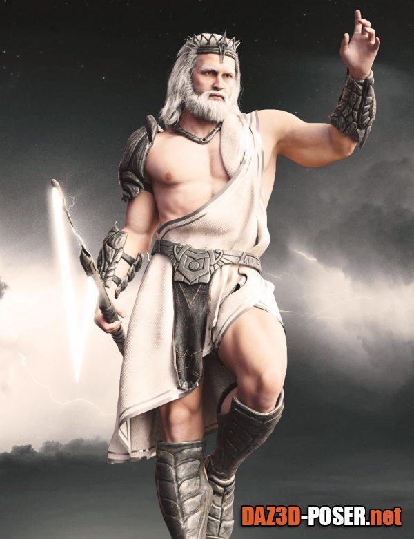 Dawnload dForce Zeus War Set for Genesis 8 and 8.1 Male for free