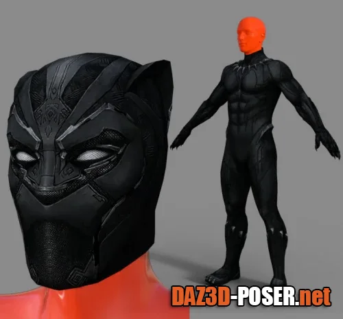 Dawnload MCU Black Panther Outfit For Genesis 8 Male for free