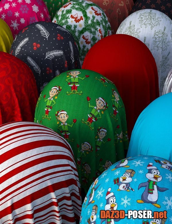Dawnload Christmas Cotton Fabric Iray Shaders for free