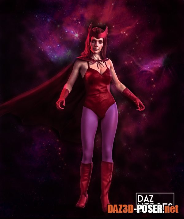 Dawnload Scarlet Witch for Daz3D Genesis 8.1 for free