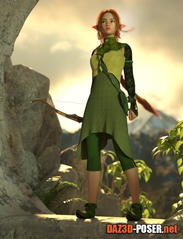 Dawnload dForce Lilibet Outfit for Genesis 8 and 8.1 Females for free