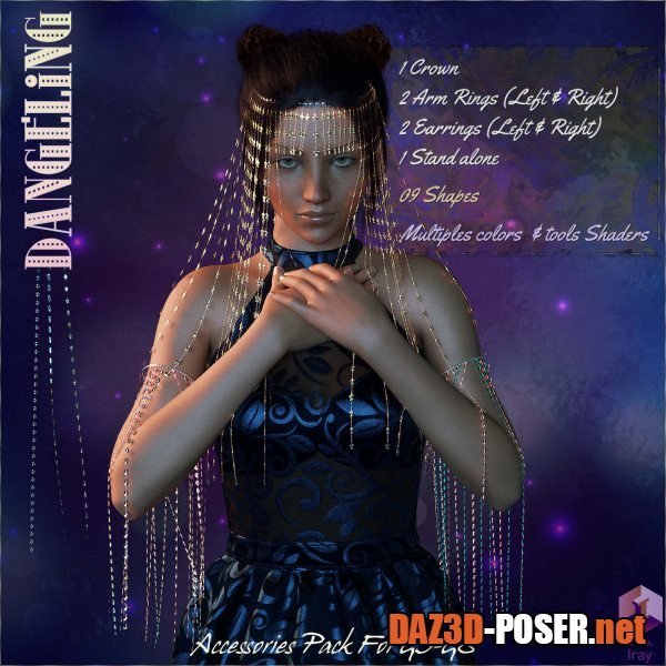 Dawnload Dangling D-Force Accessories for G3-G8 DAZ Studio for free