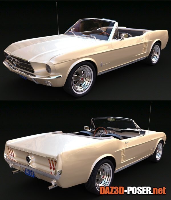 Dawnload FORD MUSTANG CONVERTIBLE 1967 for DAZ Studio for free