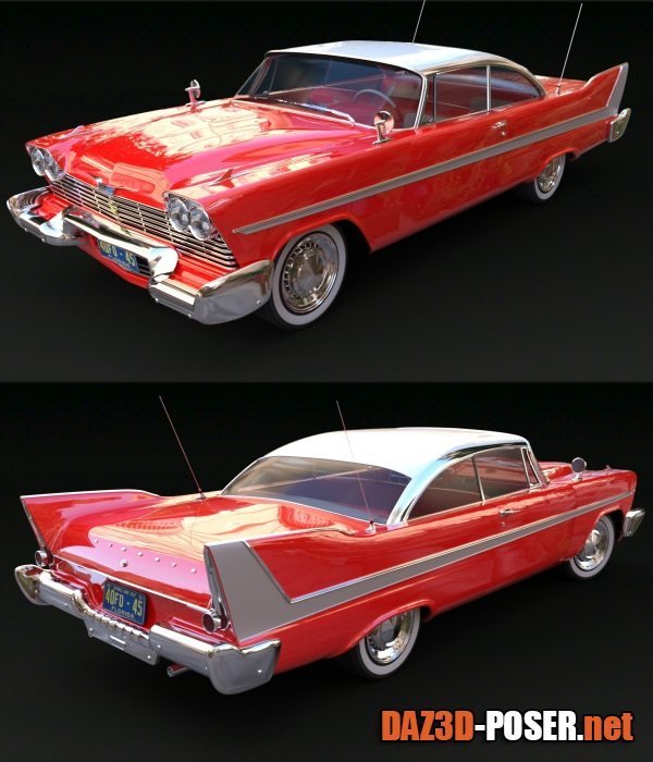 Dawnload PLYMOUTH FURY 1958 for DAZ Studio for free