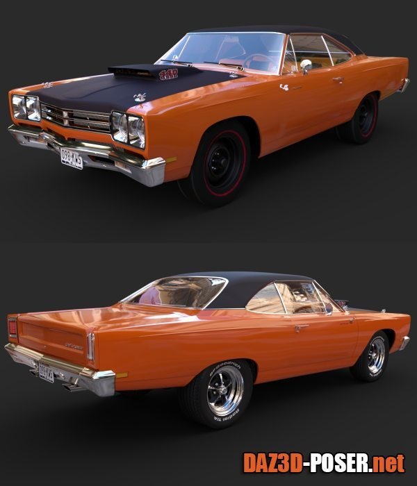 Dawnload PLYMOUTH ROADRUNNER 1969 for DAZ Studio for free