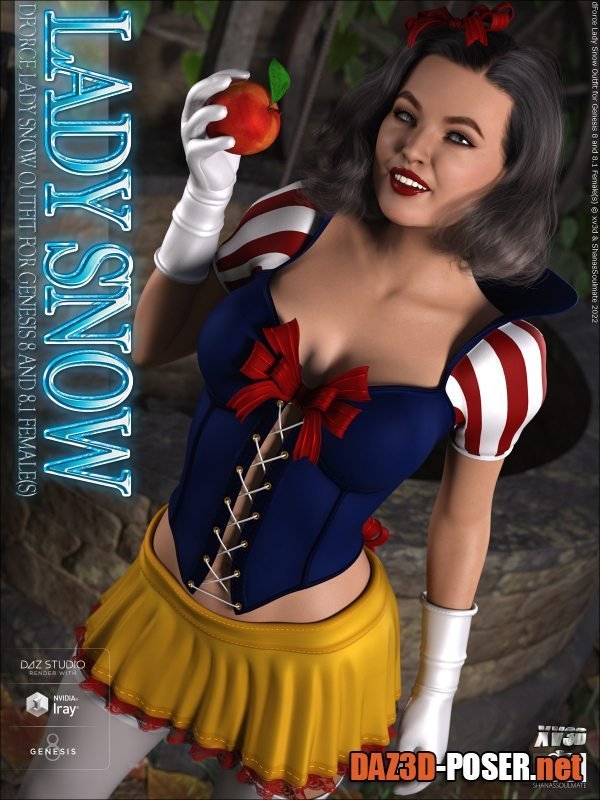 Dawnload dForce LadySnow Outfit for Genesis 8 and 8.1 Female(s) for free