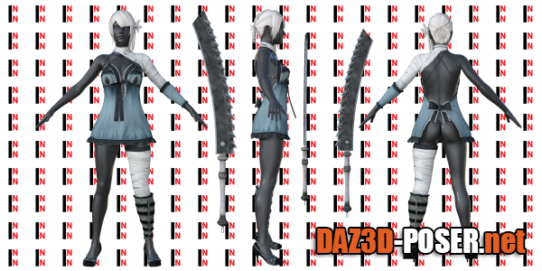 Dawnload Nier Kaine Outfit For Genesis 8 Female for free