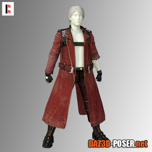 Dawnload DMC Dante Outfit For Genesis 8 Male for free