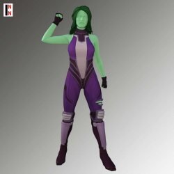 Fortnite She-Hulk Outfit For Genesis 8 Female