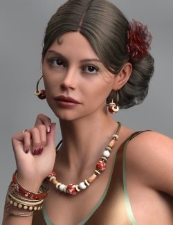 AN Triana HD and Triana Flamenca Dress for Genesis 8.1 Female