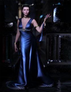 dForce CB Saffron Dress Set for Genesis 9