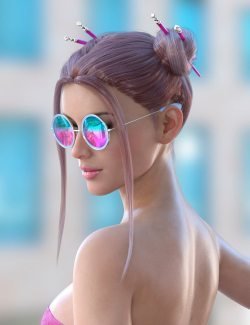 Double Buns Hairstyle for Genesis 8.1 Females