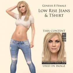 Lowrise Jeans And T-Shirt For Genesis 8 Female