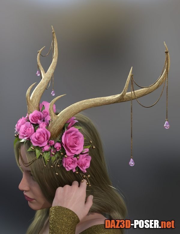 Dawnload Antler Headdress for Genesis 8 and 8.1 Females and Genesis 9 for free
