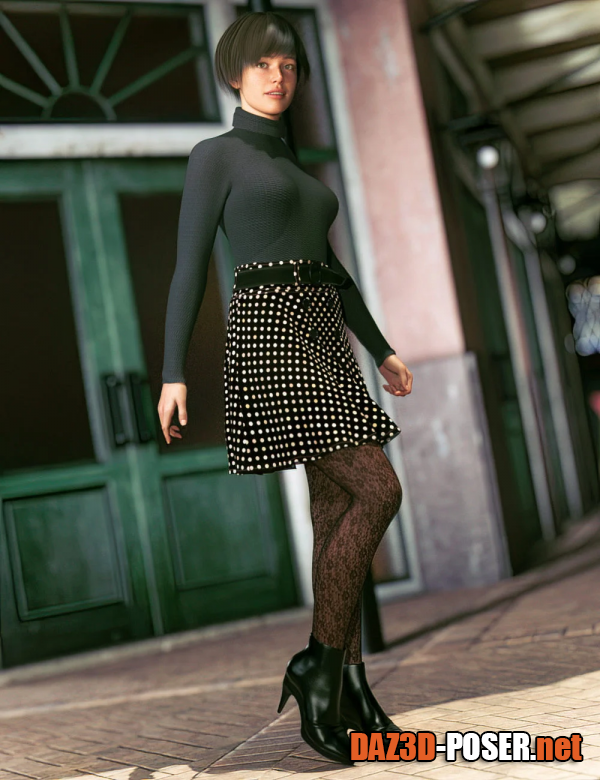 Dawnload dForce Autumn Sunny Street Outfit for Genesis 9 for free