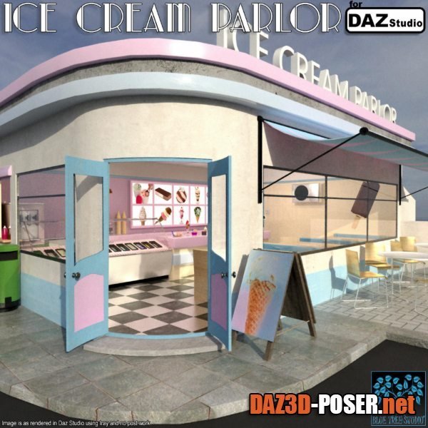 Dawnload Ice Cream Parlor for Daz Studio for free