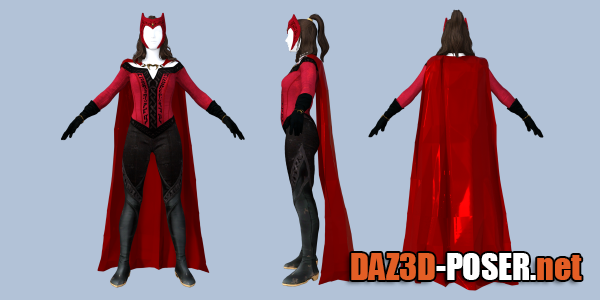 Dawnload MFR Scarlet Witch Outfit For Genesis 8 Female for free