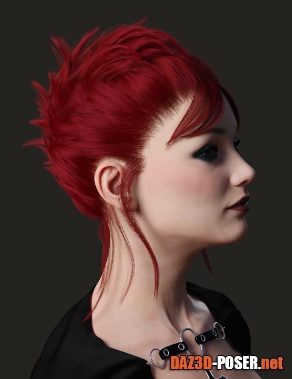 Dawnload Messy Goth Updo for Genesis 8 and 8.1 Females for free