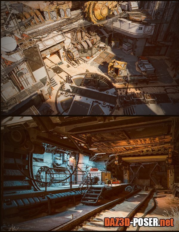 Dawnload Sci-Fi Rusty Railyard for free