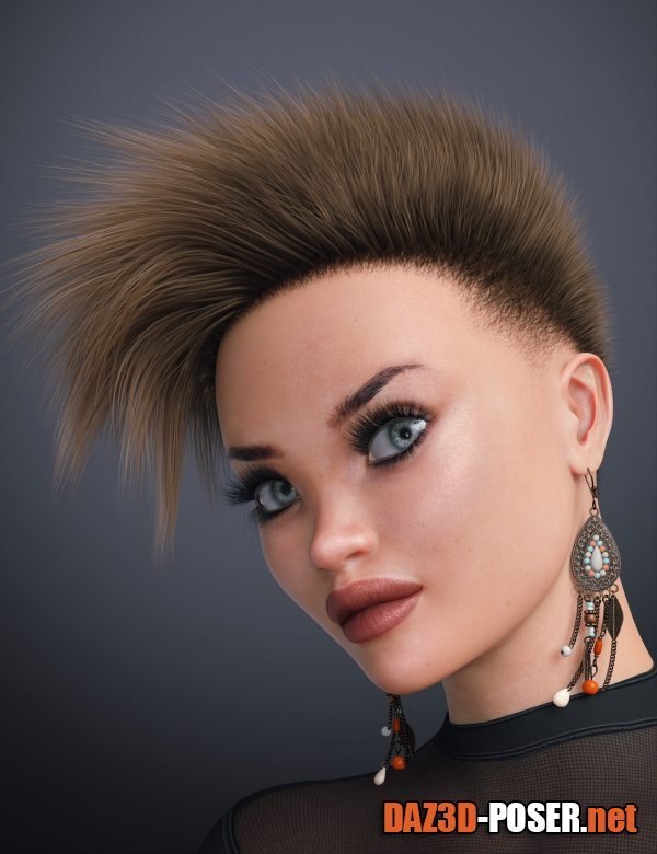 Dawnload Side Spikes Hair for Genesis 3, 8, 8.1, and 9 for free