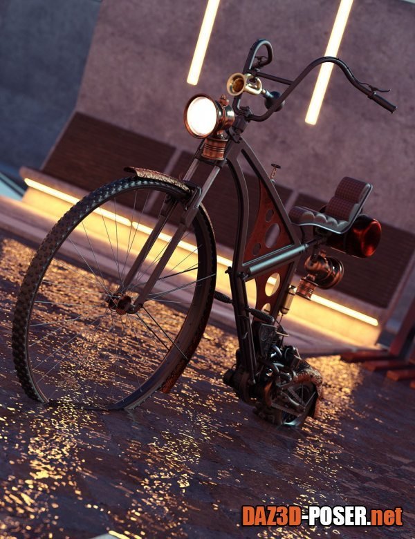 Dawnload Steampunk Penny-farthing Bike for free