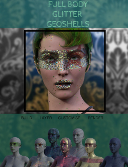 Full Body Glitter Geoshells for Genesis 8.1 Females