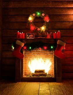 M3D Christmas Fireplace