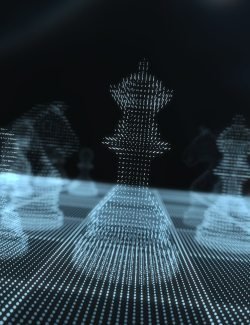 Sci-Fi Holographic Chess Set