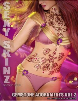 Sexy Skinz – Gemstone Adornments Vol 2 for Genesis 8 and 8.1 Females
