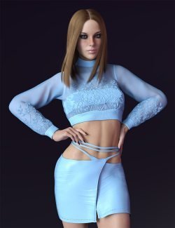 X-Fashion dForce Bella Mesh Outfit for Genesis 8 and 8.1 Females