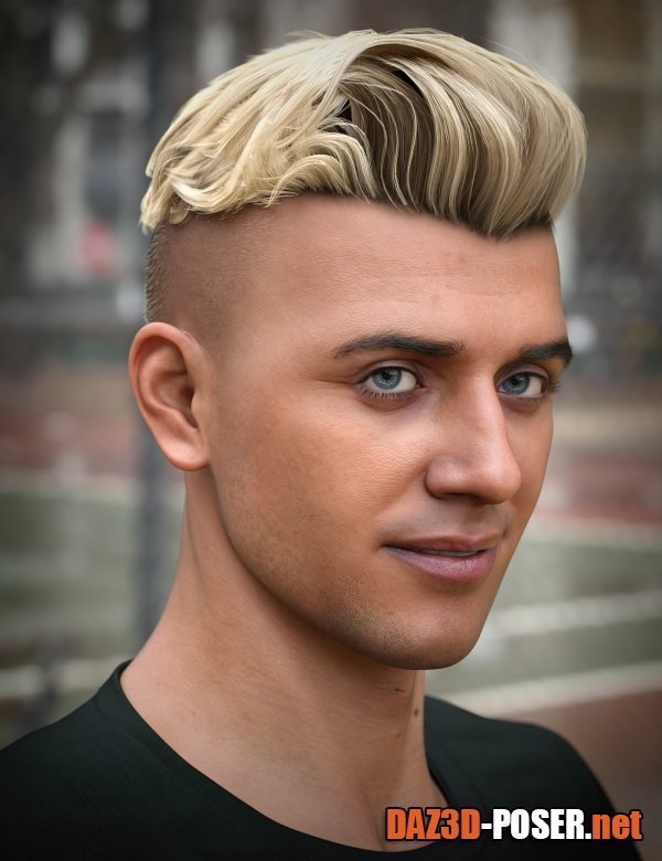 Dawnload Hugo Pompadour Hair for Genesis 8 Males and Genesis 9 for free