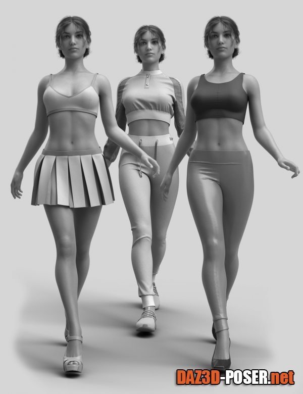 Dawnload Walk Feminine for Fashion Shows for Genesis 8 and 8.1 Females for free