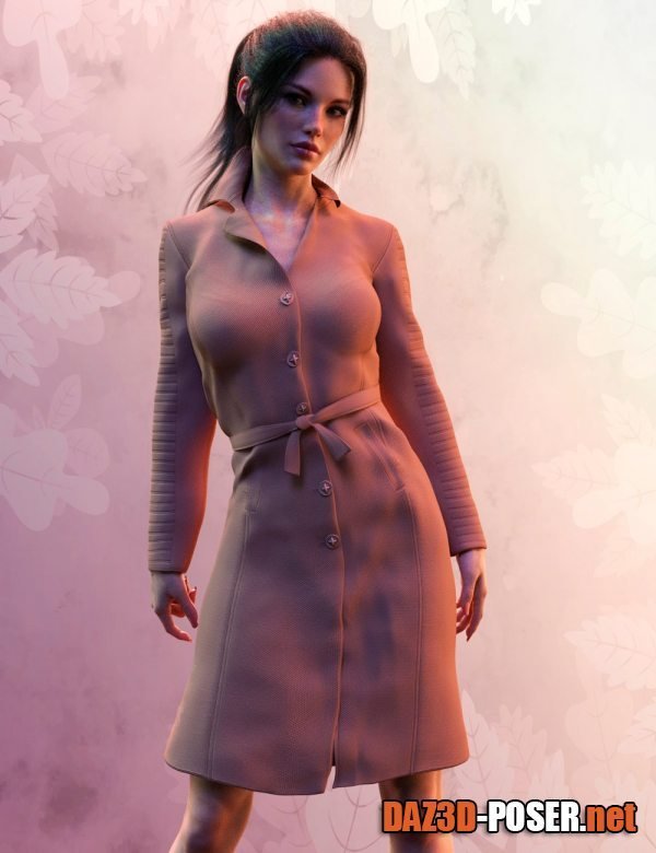 Dawnload X-Fashion Trench Coat for Genesis 8 Female(s) for free