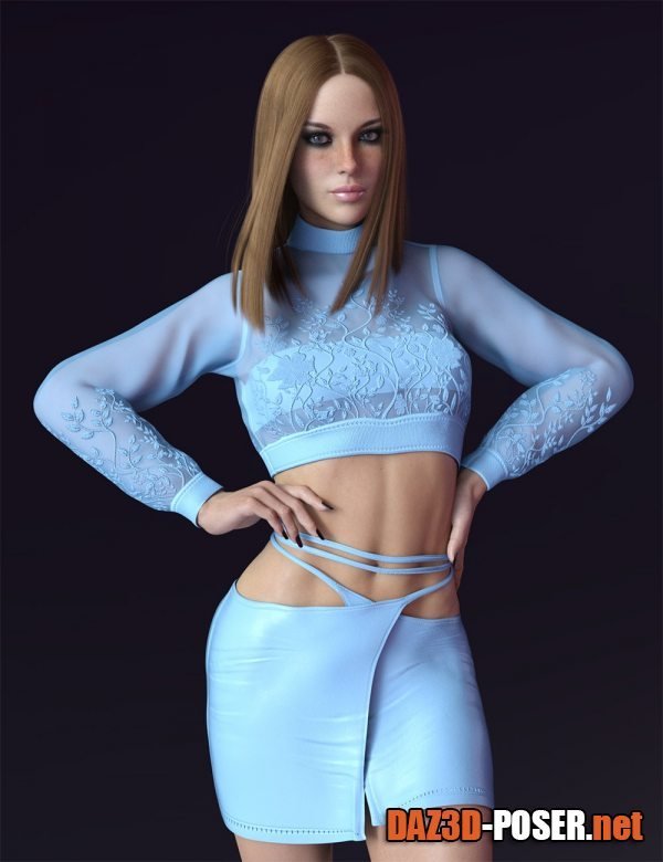 Dawnload X-Fashion dForce Bella Mesh Outfit for Genesis 8 and 8.1 Females for free