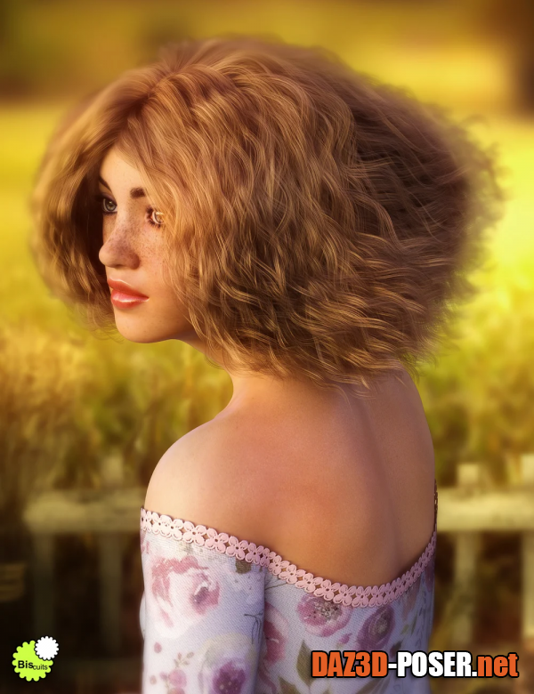 Dawnload Biscuits Aggie Hair for Genesis 8 Female for free