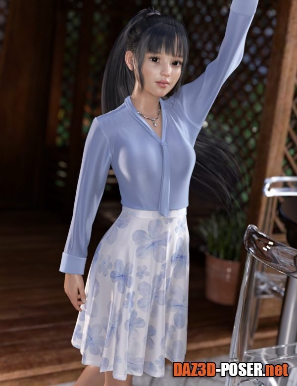 Dawnload dForce Sumire Outfit for Genesis 8 and 8.1 Females for free