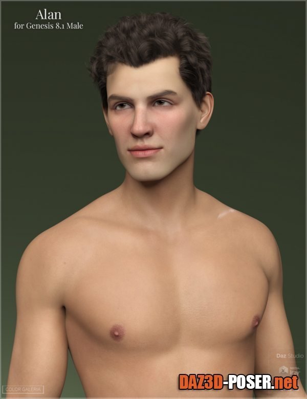 Dawnload CGI Alan for Genesis 8.1 Male for free