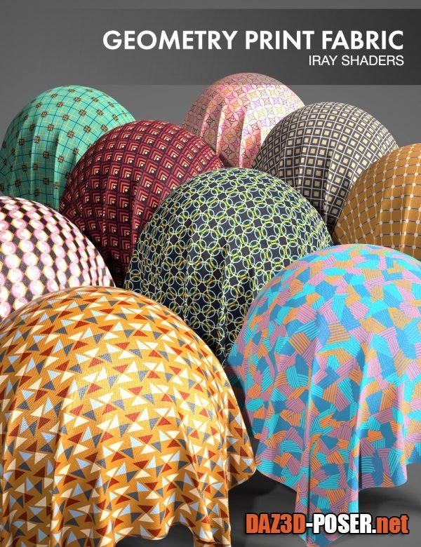 Dawnload Geometry Print Fabric – Iray Shaders for free
