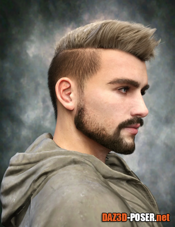 Dawnload Mavick Hair and Beard for Genesis 8 and 9 for free