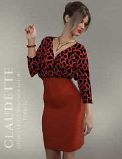 dForce Claudette Outfit for Genesis 8 & 8.1 Females