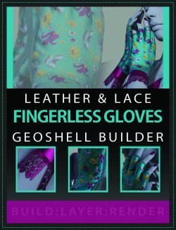 Leather and Lace Fingerless Glove Builder for Genesis 9