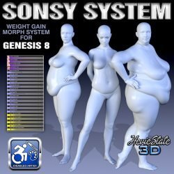 Sonsy Weight Gain System for Genesis 8 Female (Bundle)