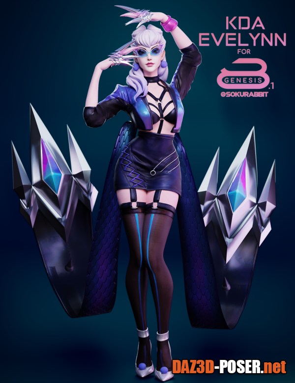 Dawnload KDA All Out Evelynn For Genesis 8 And 8.1 Female for free
