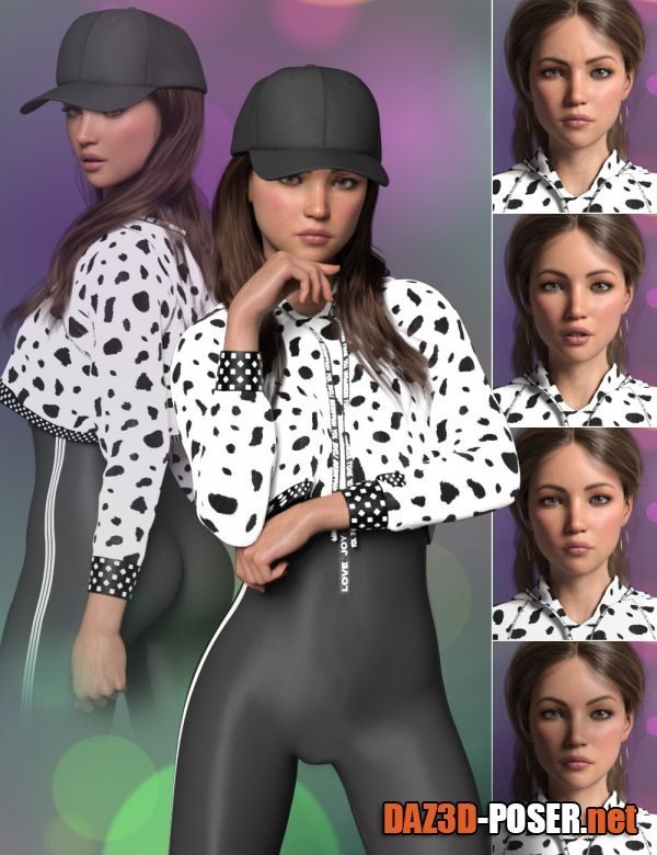 Dawnload Cool Girl Shape, Poses, and Expressions for Genesis 8 and 8.1 Female for free