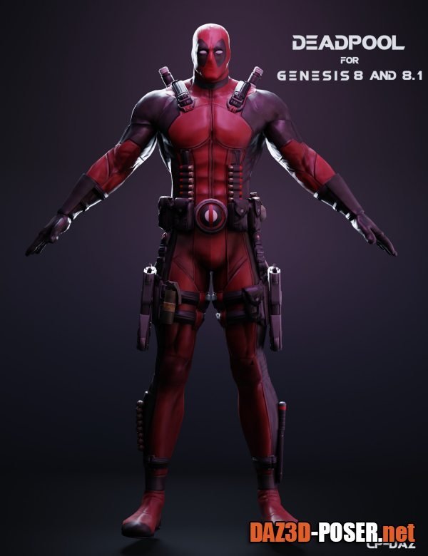 Dawnload Deadpool For Genesis 8 And 8.1 Male for free