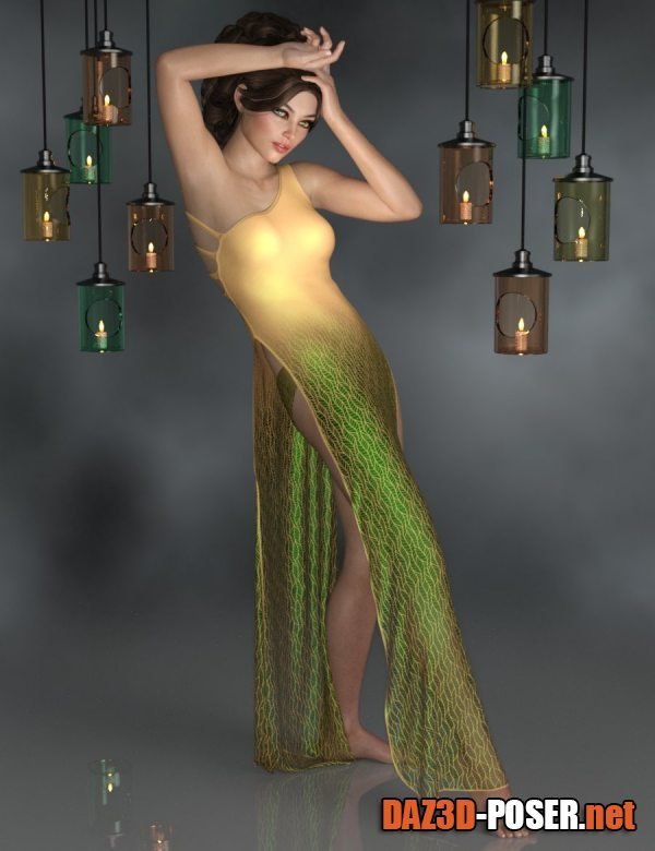 Dawnload dForce Scarlett Nightgown for Genesis 8 Female(s) for free